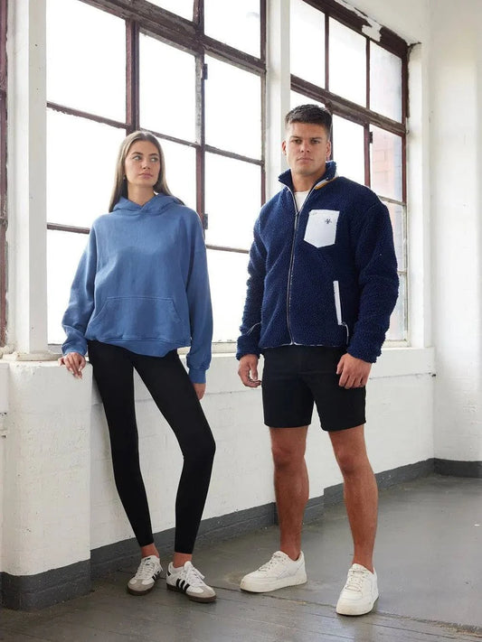 Sherpa Fleece Dark Navy - Bascora