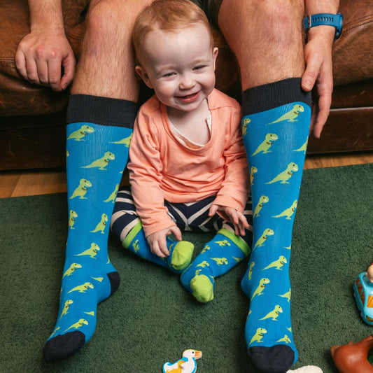 Roar Together – T-Rex Matching Bamboo Socks