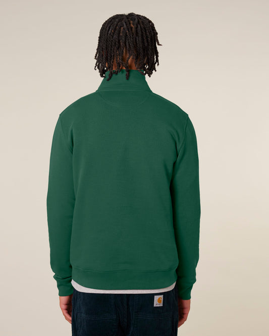 Organic Zip Neck Sweatshirt — Unisex