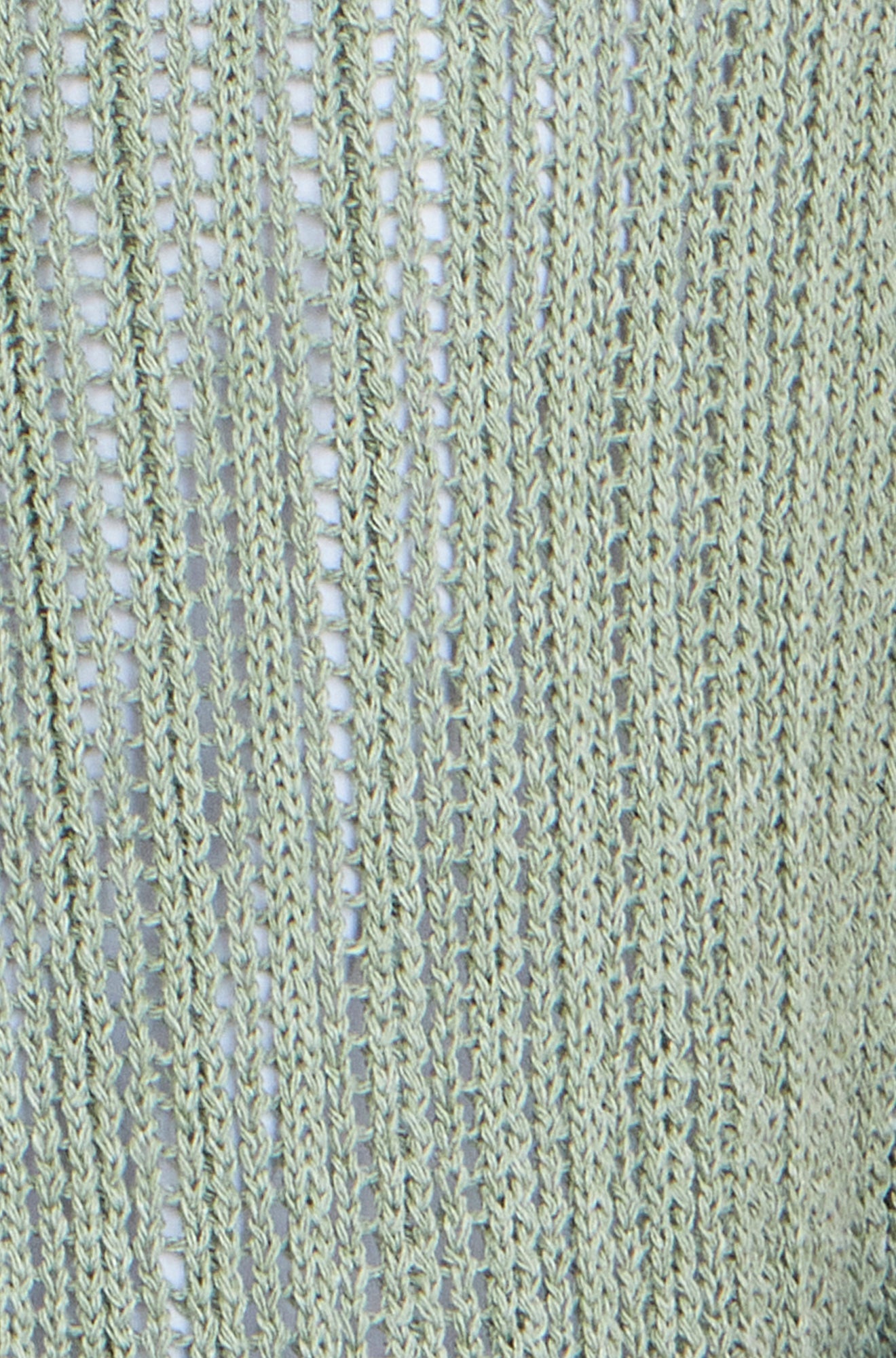 Green Knitted Cotton Tie Waistcoat Top