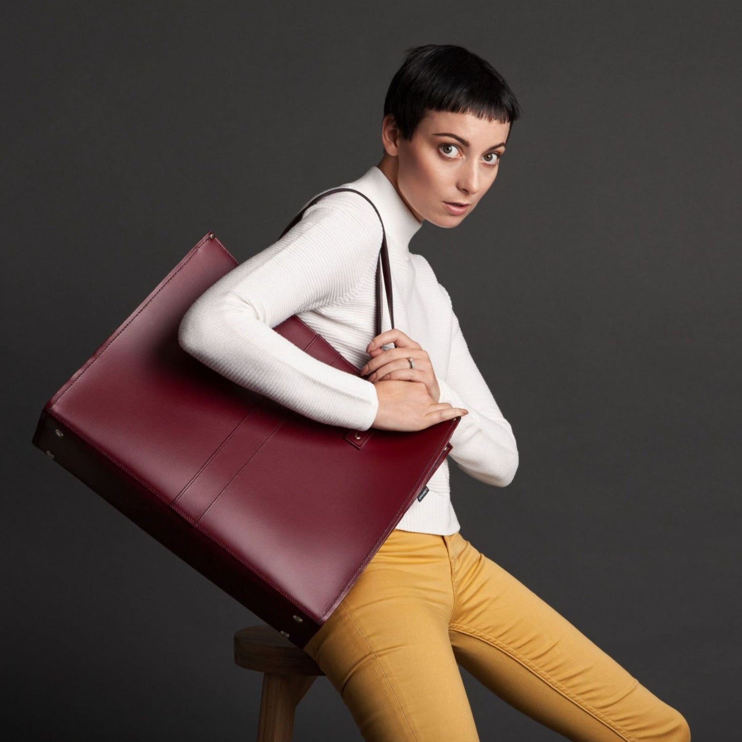 Handmade Leather Shopper – Oxblood