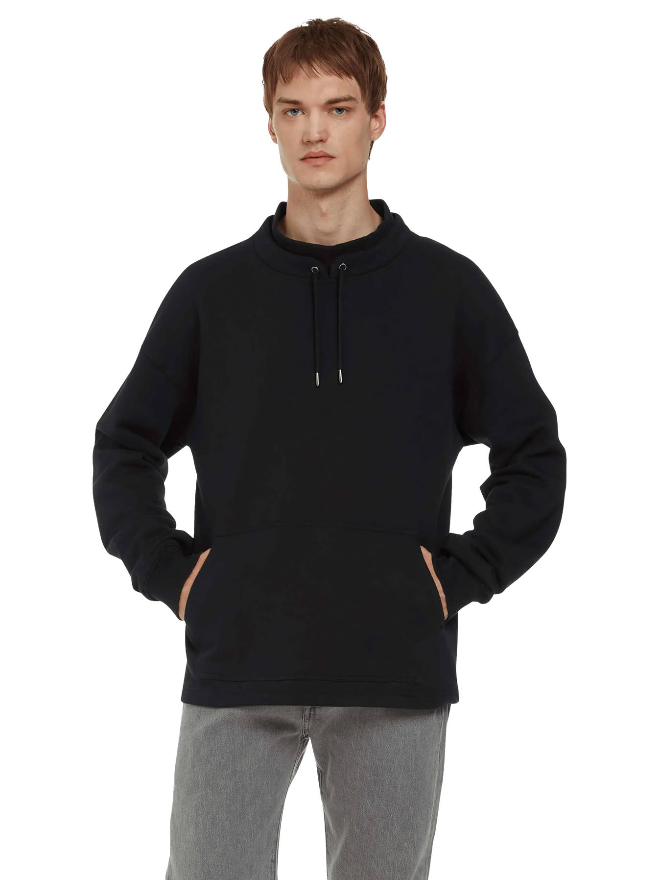Organic Mock Neck Sweatshirt — Unisex