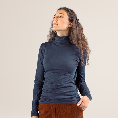 Organic Cotton Turtleneck T-Shirt – Women's