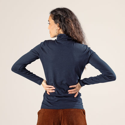 Organic Cotton Turtleneck T-Shirt – Women's