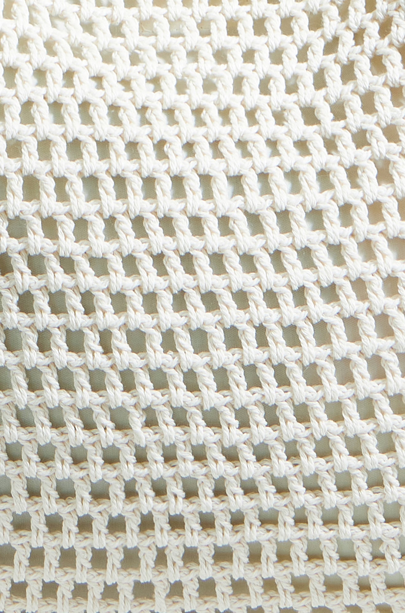 Yumi Ivory Crochet Shoulder Bag – Faux Leather Straps