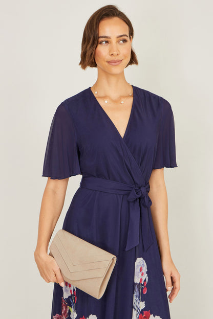 Ivory Shimmer Envelope Clutch Bag