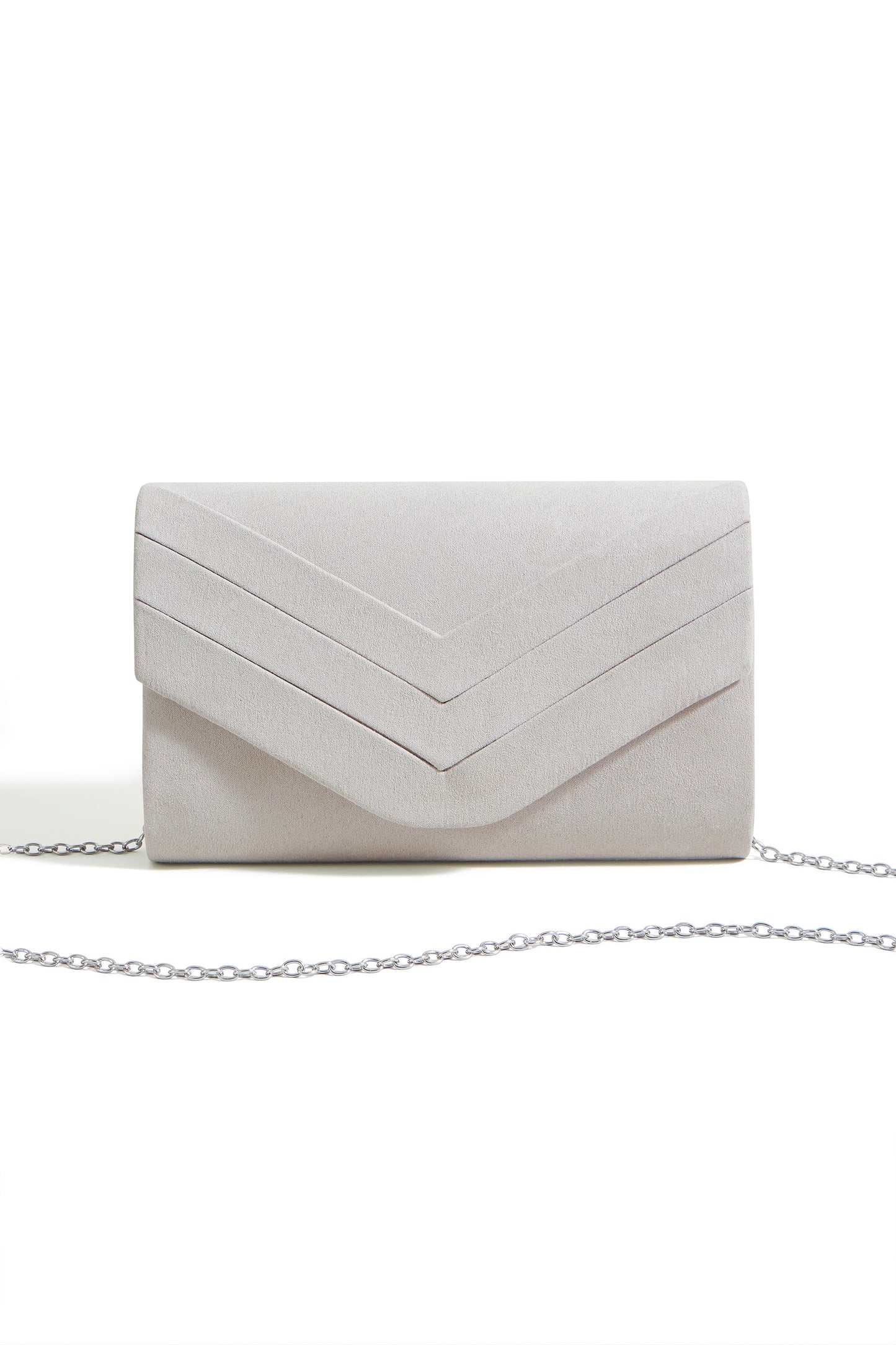 Ivory Shimmer Envelope Clutch Bag