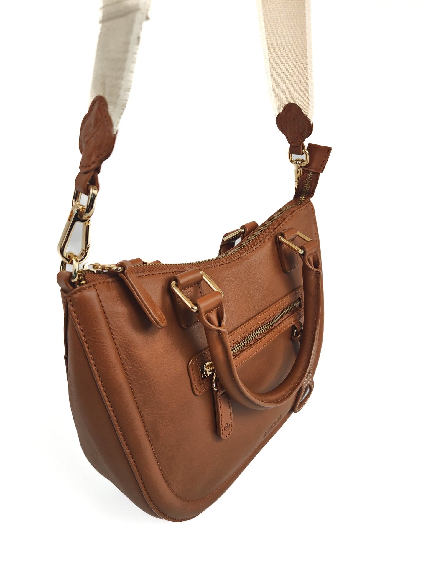 Chloe Leather Twin-Handle Handbag - Bascora