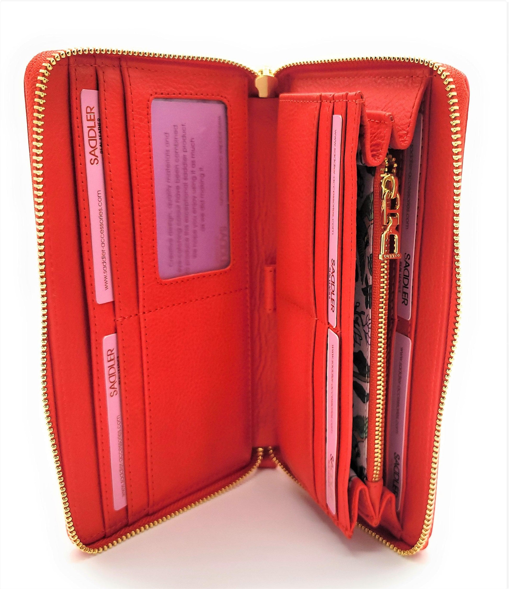 Saddler Freya Leather RFID Purse & Phone Holder with Strap - Bascora
