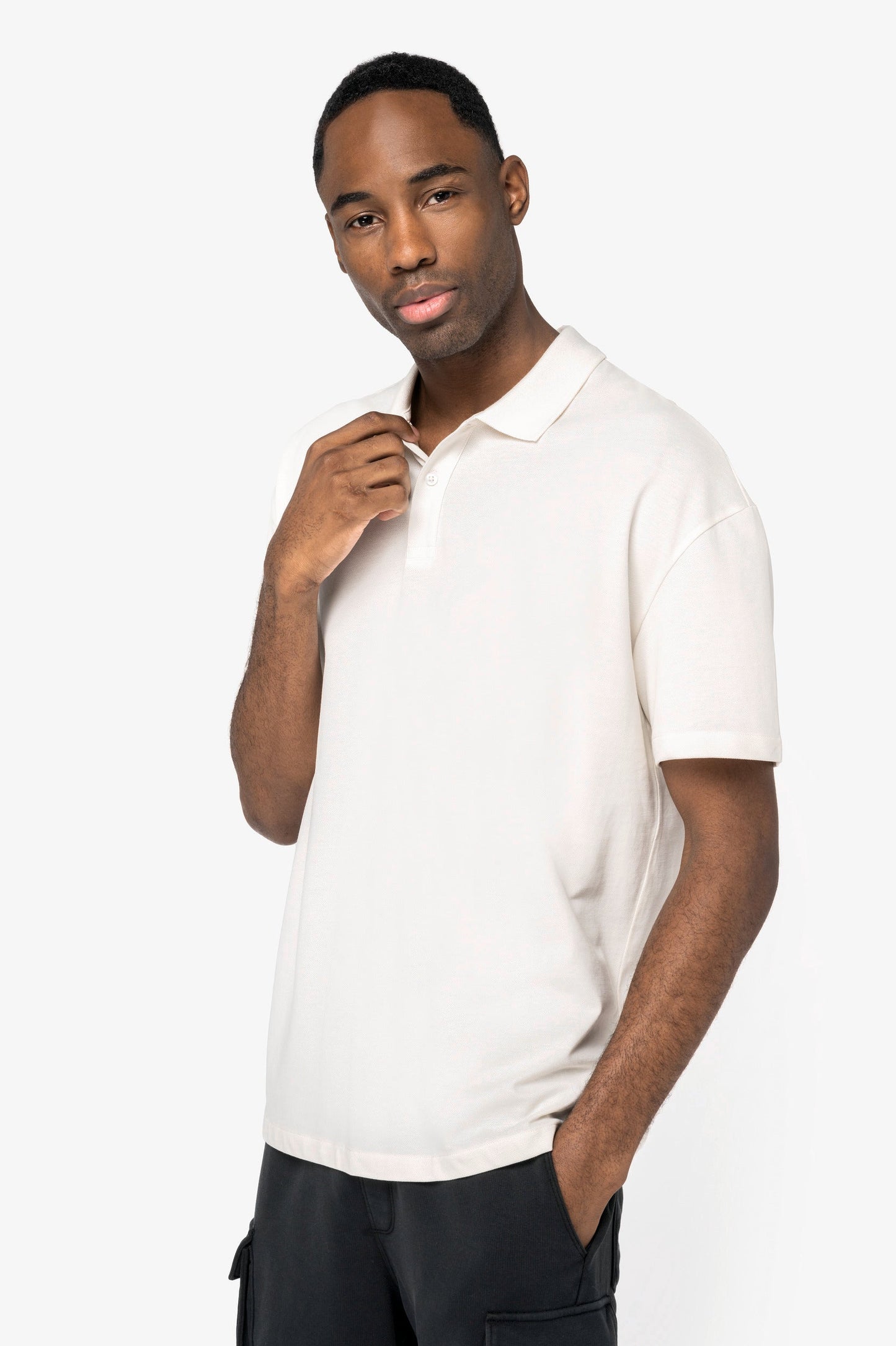 Organic Drop Shoulder Polo Shirt – Men's