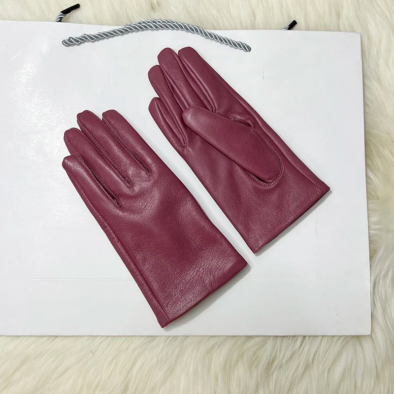 Women's Genuine Leather Gloves – Thin Lined