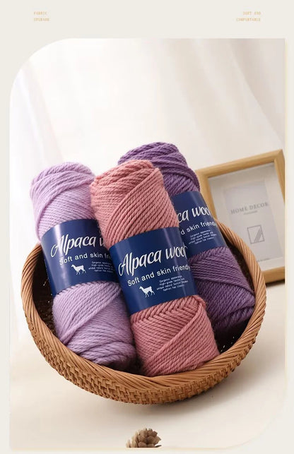Coarse Alpaca Wool Yarn – 5 x 100g Skeins (500g)