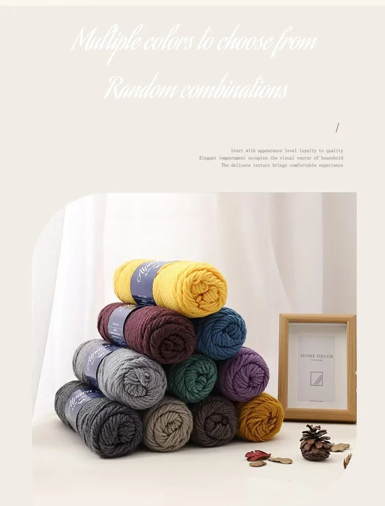 Coarse Alpaca Wool Yarn – 5 x 100g Skeins (500g)