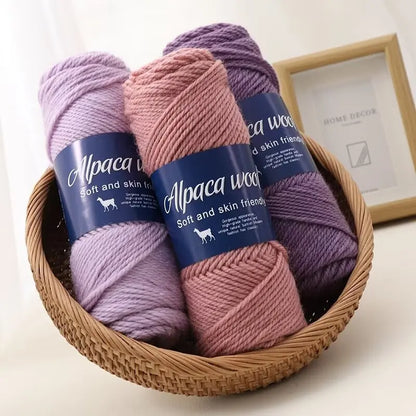 Coarse Alpaca Wool Yarn – 5 x 100g Skeins (500g)
