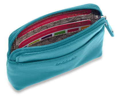 Pia RFID Leather Zip-Top Purse - Bascora