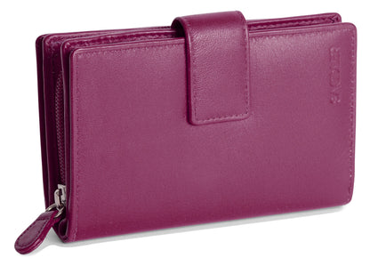 Georgie RFID Leather Double-Sided Purse - Bascora