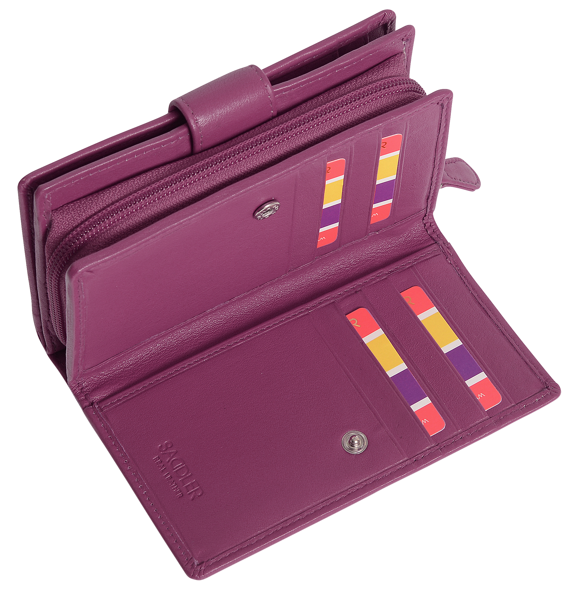 Georgie RFID Leather Double-Sided Purse - Bascora