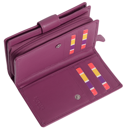 Georgie RFID Leather Double-Sided Purse - Bascora