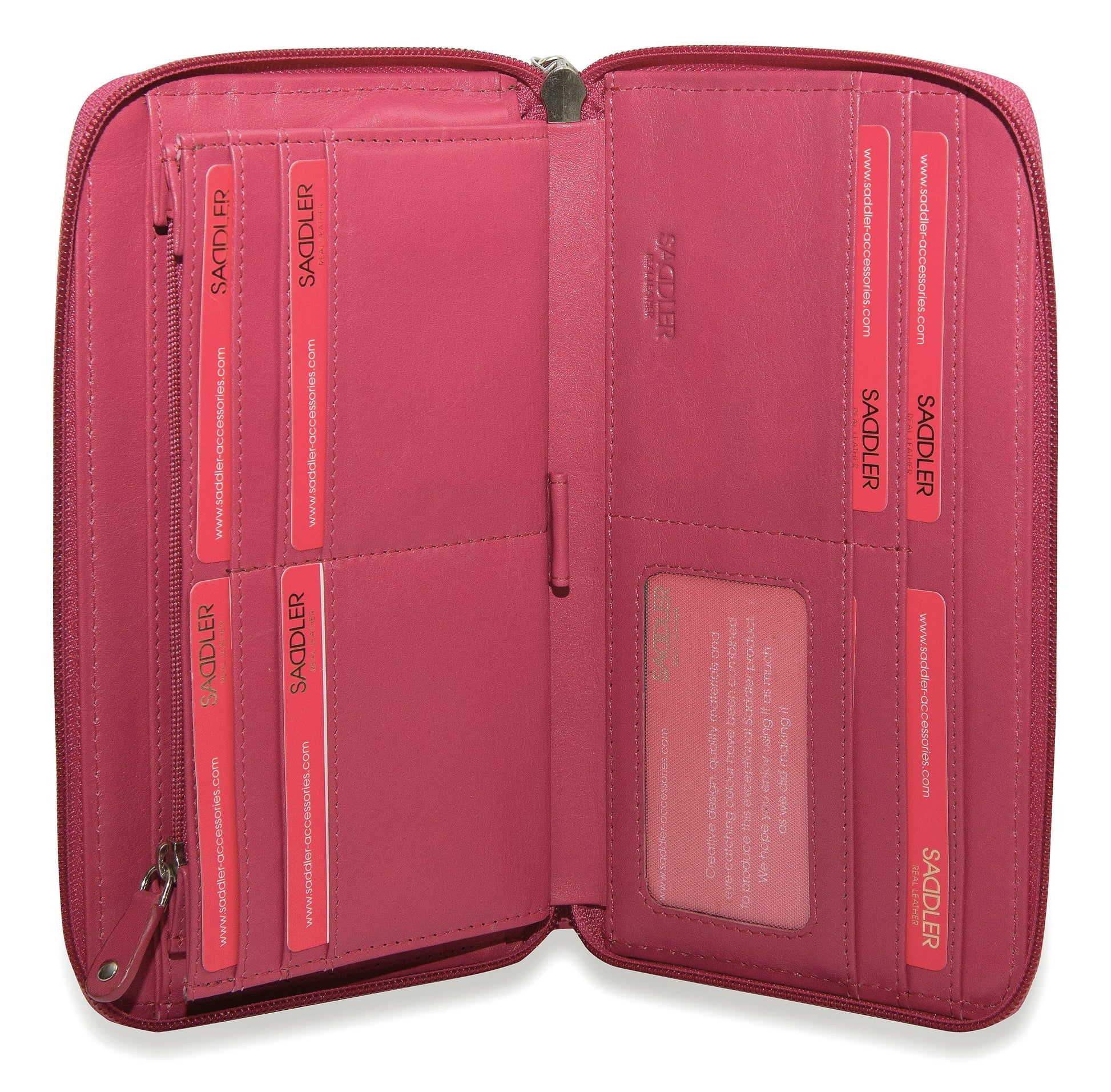 Sophia RFID Leather Zip Around Purse - Bascora