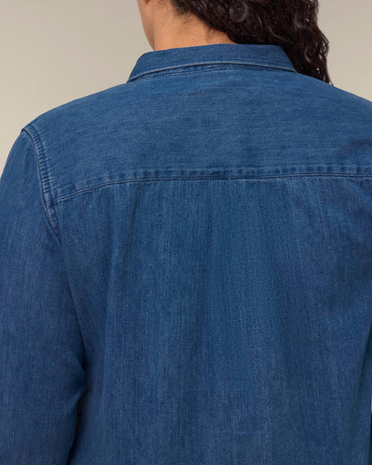 Organic Cotton Long Sleeve Denim Shirt – Women's