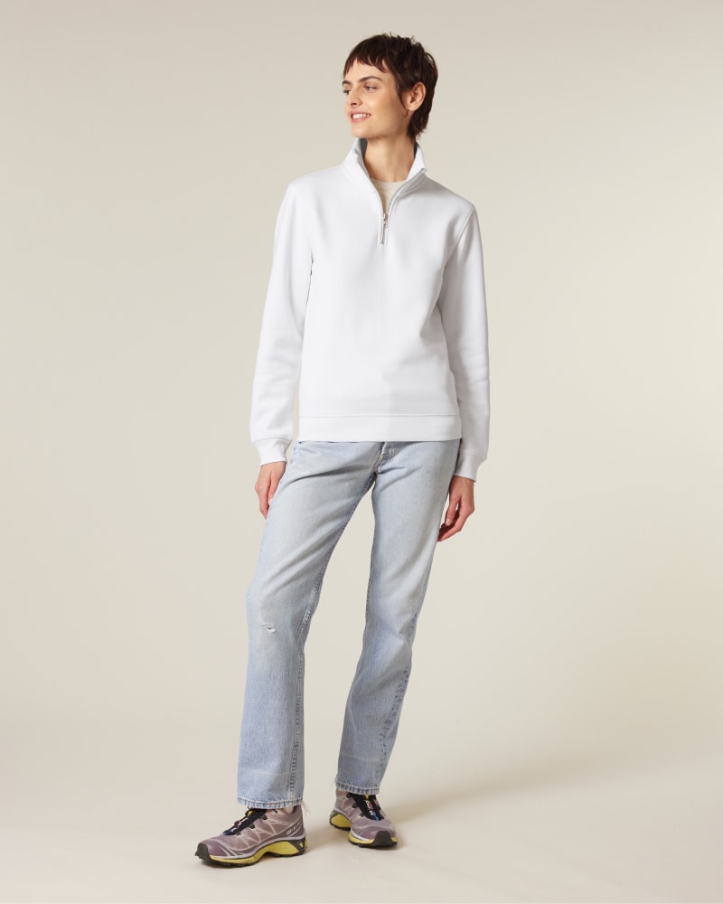 Organic Zip Neck Sweatshirt — Unisex