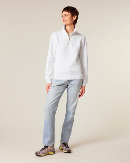 Organic Zip Neck Sweatshirt — Unisex