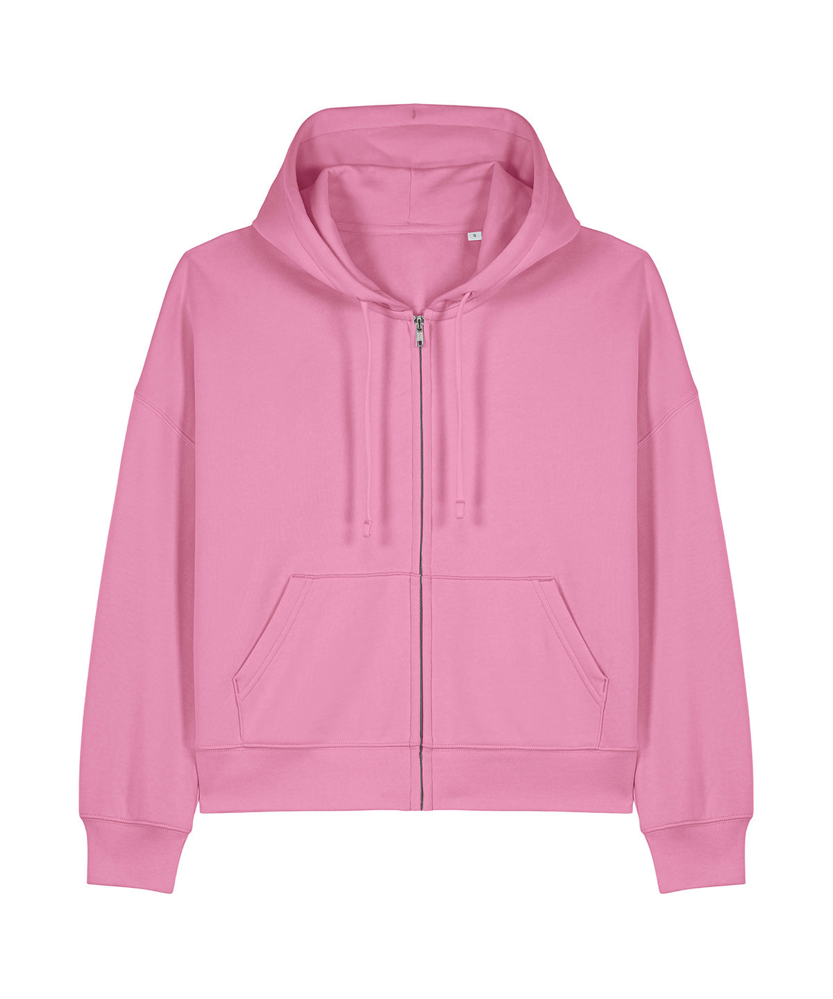 Organic Dropped Shoulder Zipped Hoodie - Womens