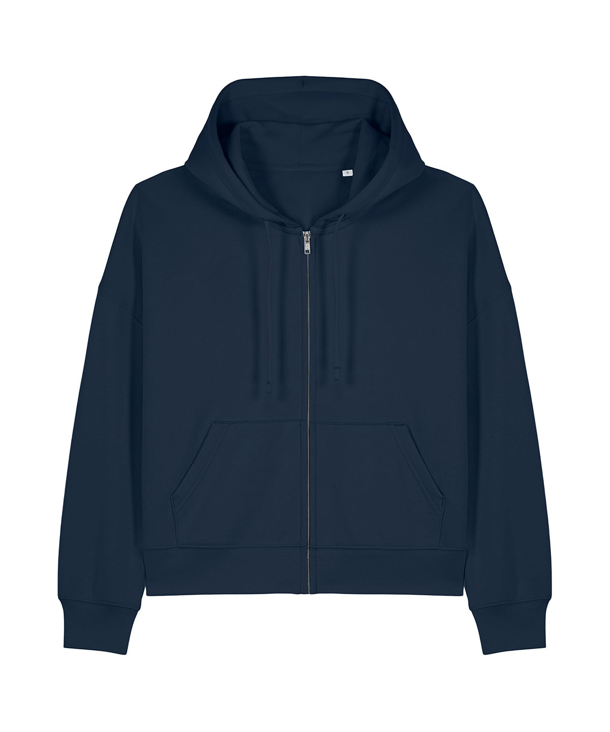 Organic Dropped Shoulder Zipped Hoodie - Womens