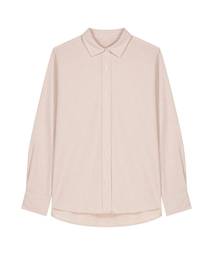 Organic Cotton Oxford Long Sleeve Shirt — Womens