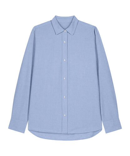 Organic Cotton Oxford Long Sleeve Shirt — Womens