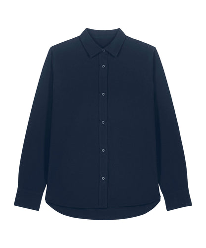Organic Cotton Oxford Long Sleeve Shirt — Womens