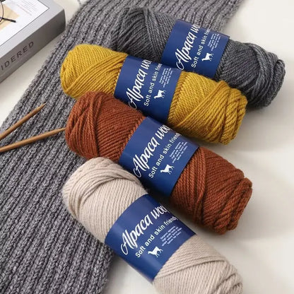 Coarse Alpaca Wool Yarn – 5 x 100g Skeins (500g)