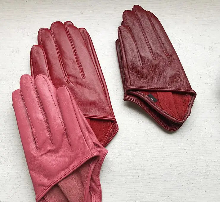 Women's Half-Palm Sheepskin Gloves
