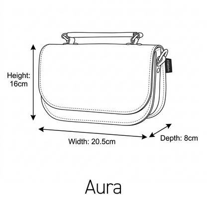 Aura Handmade Leather Bag – Navy Blue
