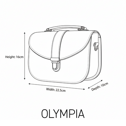 Olympia Handmade Leather Bag - Dark Brown