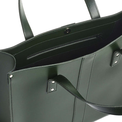 Handmade Leather Shopper – Ivy Green