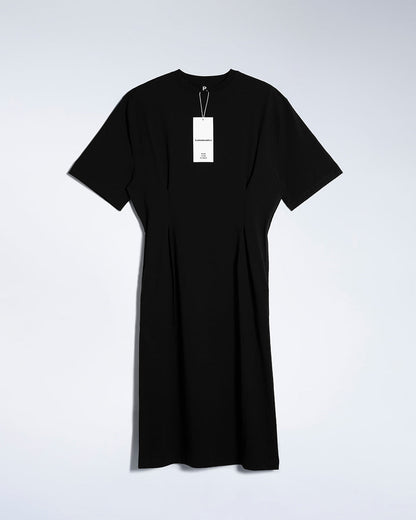 Pleated Waist Organic T-Shirt Dress
