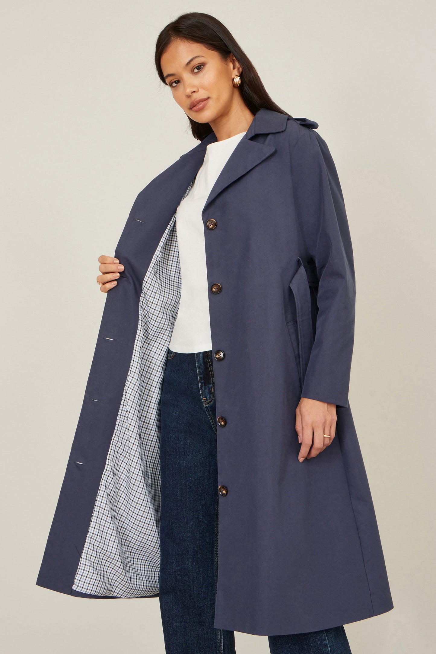 The Trench – Navy Belted Coat