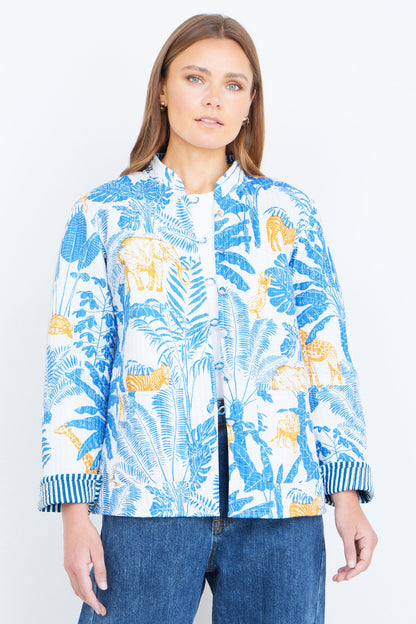 The Blue Jungle – Reversible Cotton Quilted Jacket
