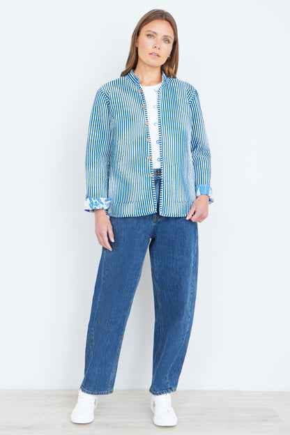 The Blue Jungle – Reversible Cotton Quilted Jacket