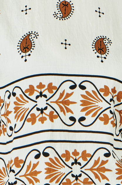 The Paisley – Ivory Viscose Top