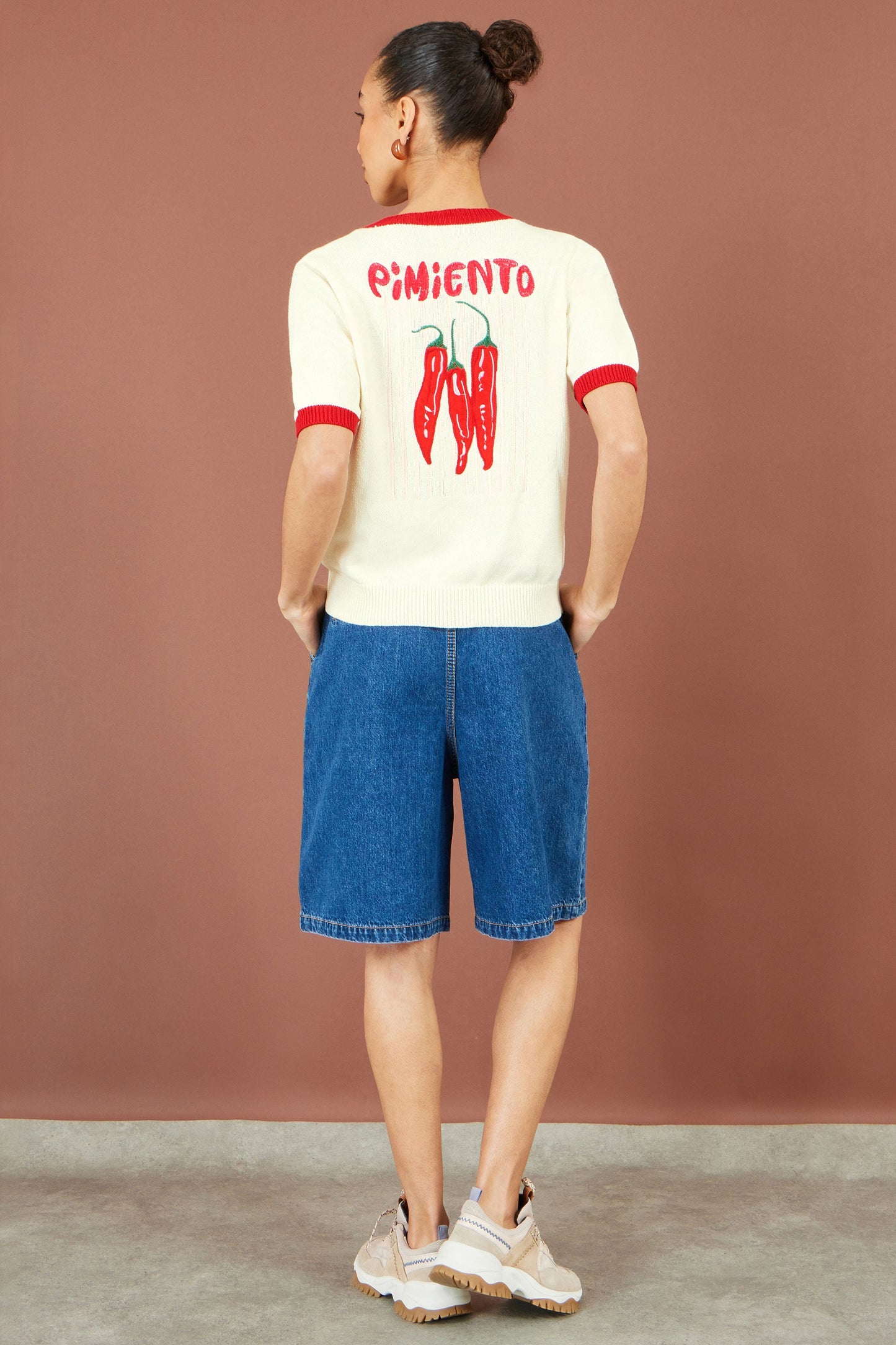 The Pimiento – Ivory Chilli Cotton Knit Top