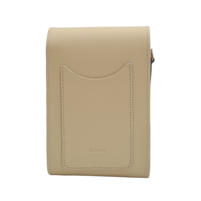 Handmade Leather Festival Phone Bag – Cream