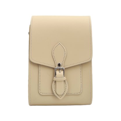 Handmade Leather Festival Phone Bag – Cream