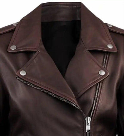 Women's Dark Brown Leather Jacket
