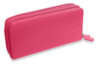 Gabriella RFID Leather Double Zip Around Purse - Bascora