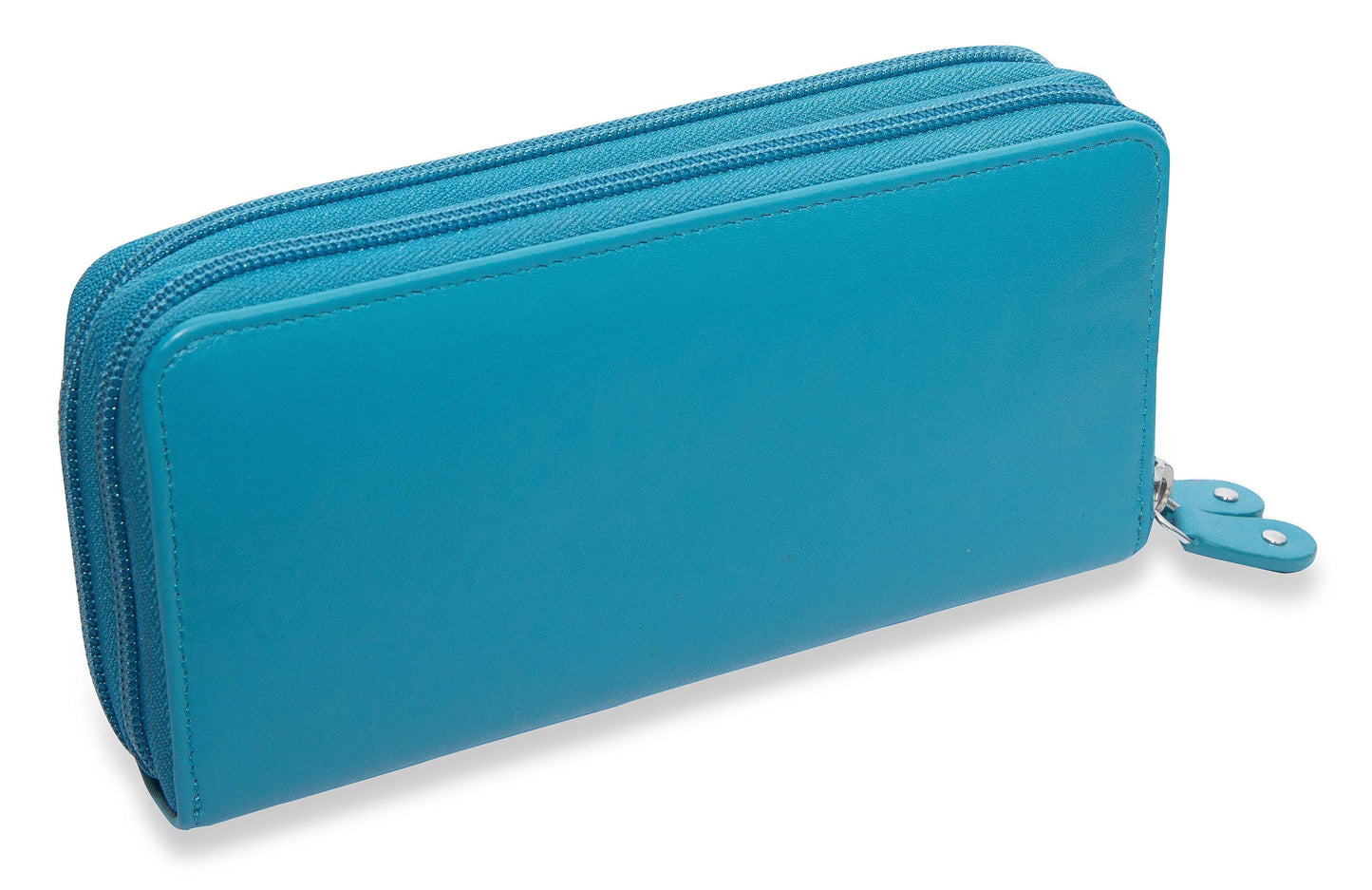 Gabriella RFID Leather Double Zip Around Purse - Bascora