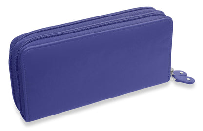 Gabriella RFID Leather Double Zip Around Purse - Bascora