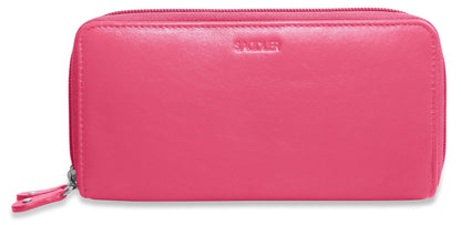 Gabriella RFID Leather Double Zip Around Purse - Bascora