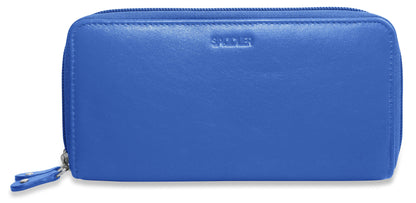 Gabriella RFID Leather Double Zip Around Purse - Bascora